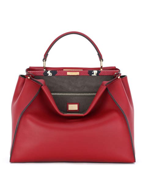 fendi peekaboo large measurements|fendi peekaboo snakeskin.